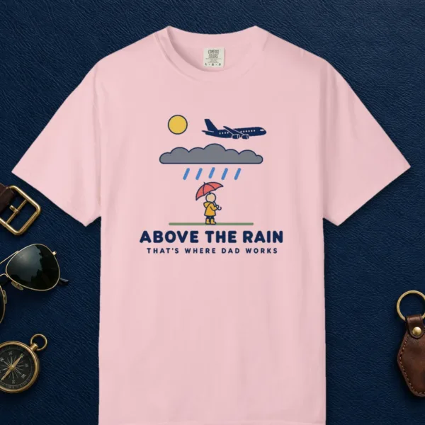 Above the Rain Tee in Blossom, front view