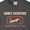 Admit Everyone Tee in Graphite, close-up