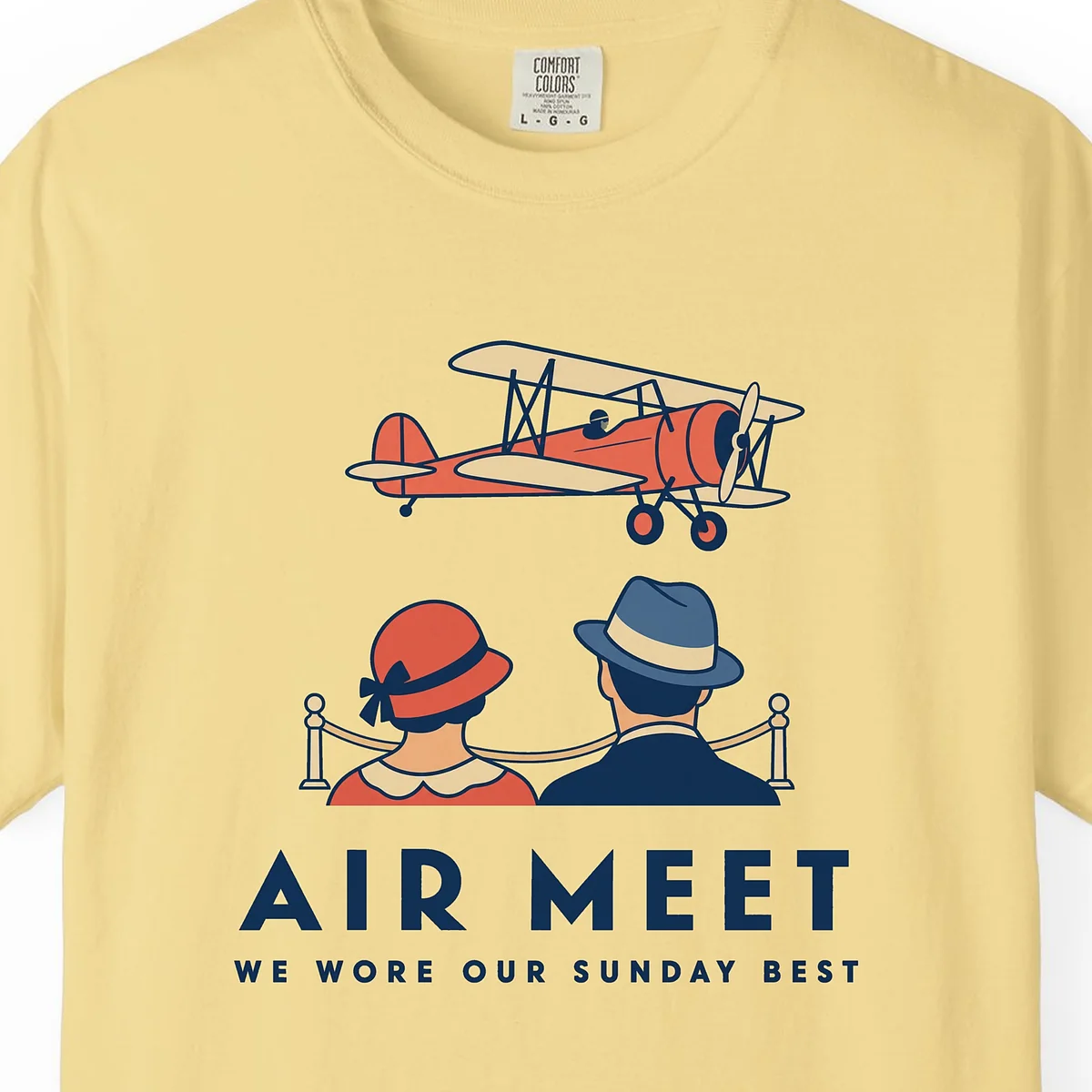 Air Meet Tee in Butter, close-up