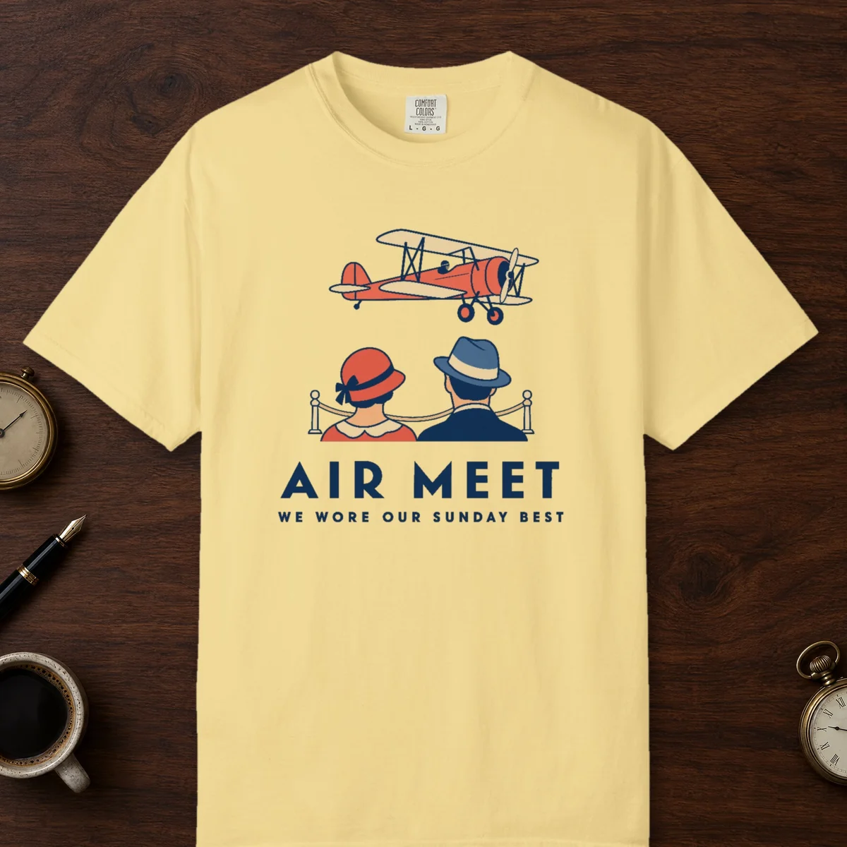 Air Meet Tee in Butter, front view