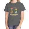 backyard-airshow-kids-tee-pepper-front Backyard Airshow kids tee in Pepper, Comfort Colors 9018 youth tee, front view