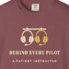 behind-every-pilot-tee-brick-chest Behind Every Pilot Tee in Brick, close-up
