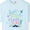 born-to-fly-pastel-tee-chambray-chest Born to Fly Pastel Tee in Chambray, close-up