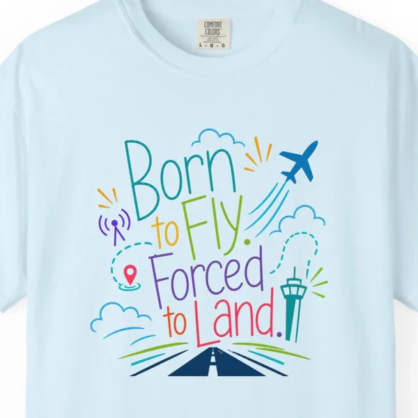 born-to-fly-pastel-tee-chambray-chest Born to Fly Pastel Tee in Chambray, close-up