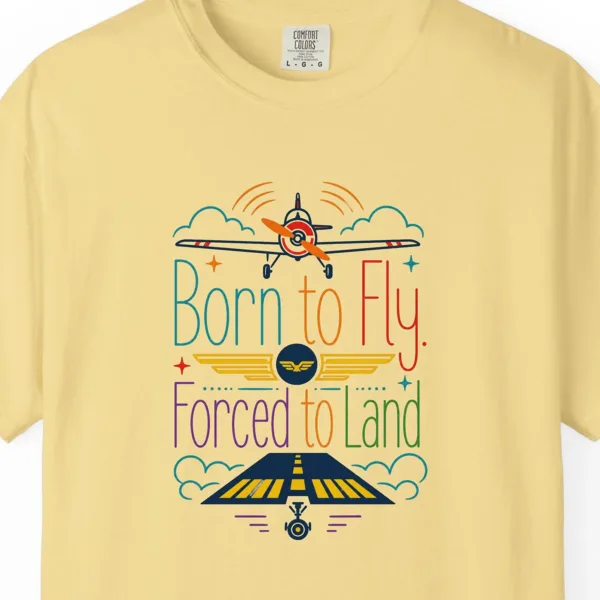 born-to-fly-wings-tee-butter-chest Born to Fly Wings Tee in Butter, close-up