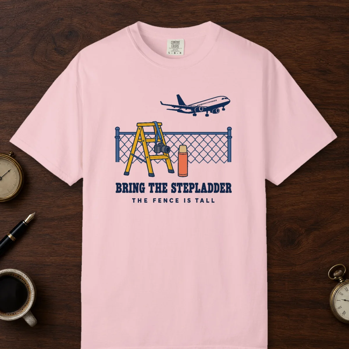 Bring the Stepladder Tee in Blossom, front view