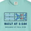 built-at-1-144-tee-chalky-mint-chest Built at 1:144 Tee in Chalky Mint, close-up