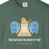 cart-has-the-right-of-way-tee-blue-spruce-chest Cart Has the Right of Way Tee in Blue Spruce, close-up