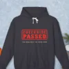checkride-passed-hoodie-black-front-v1 Checkride Passed design on the Comfort Colors 1467 hoodie in Black, front view