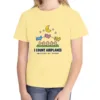 counting-airplanes-kids-tee-butter-front Counting Airplanes kids tee in Butter, Comfort Colors 9018 youth tee, front view