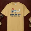 cowling-off-tee-mustard-front Cowling Off Tee in Mustard, front view