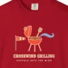 Crosswind Grilling Tee in Red, close-up