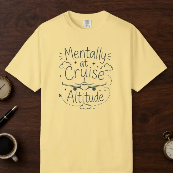 Cruise Altitude Airliner Tee in Butter, front view