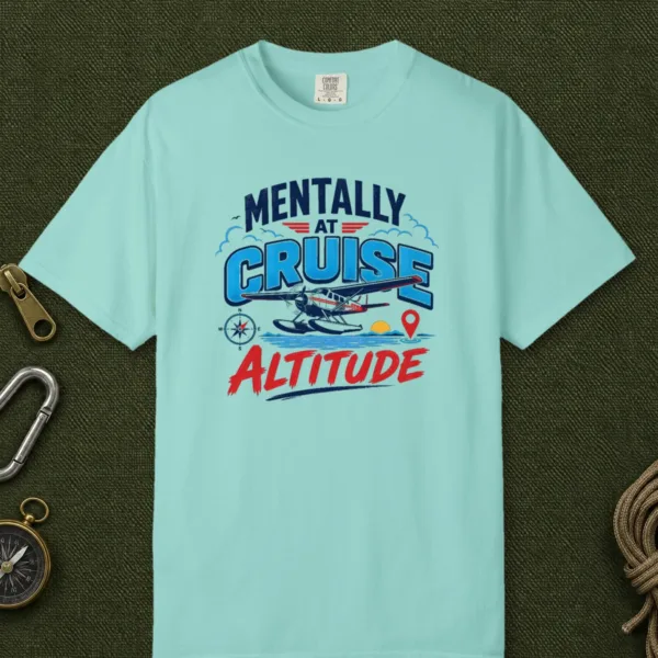 cruise-altitude-floatplane-tee-chalky-mint-front Cruise Altitude Floatplane Tee in Chalky Mint, front view