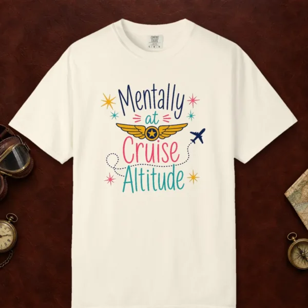 cruise-altitude-gold-wings-tee-ivory-front Cruise Altitude Gold Wings Tee in Ivory, front view