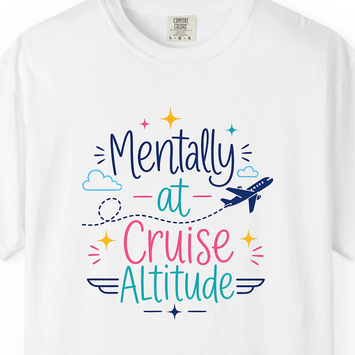 Cruise Altitude Jet Tee in White, close-up