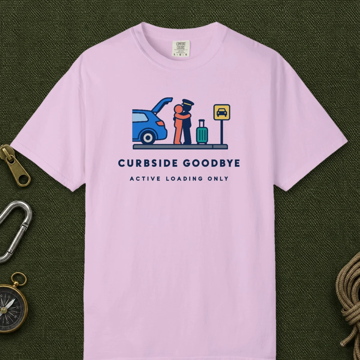 Curbside Goodbye Tee in Orchid, front view