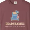 Deadheading Tee in Brick, close-up