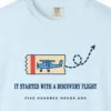 Discovery Flight Tee in Chambray, close-up