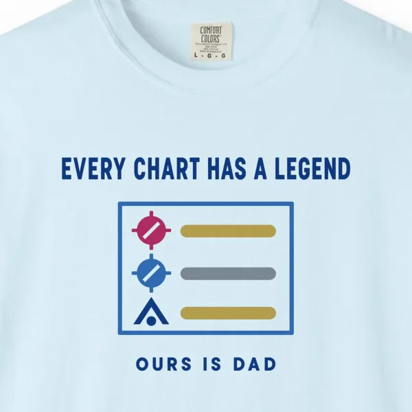 every-chart-has-a-legend-tee-chambray-chest Every Chart Has a Legend Tee in Chambray, close-up
