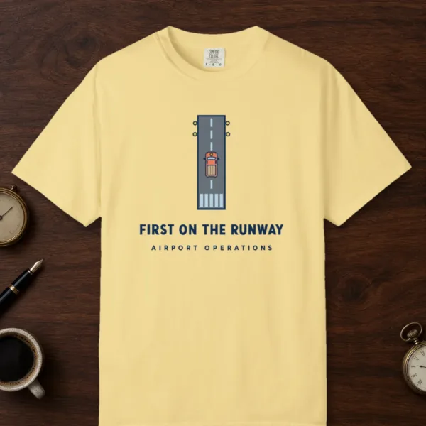 First on the Runway Tee in Butter, front view