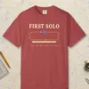 First Solo Pattern Tee in Crimson, front view
