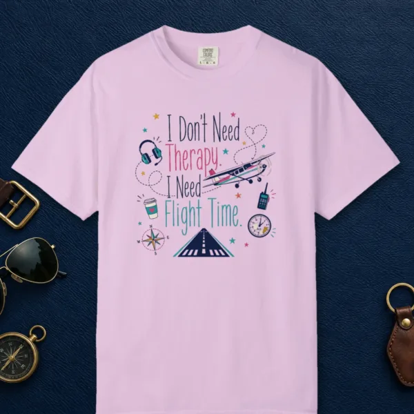 flight-time-pastel-trainer-tee-orchid-front Flight Time Pastel Trainer Tee in Orchid, front view