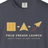 fold-crease-launch-tee-navy-chest Fold Crease Launch Tee in Navy, close-up