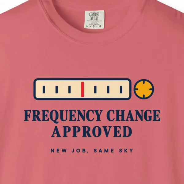 Frequency Change Approved Tee in Watermelon, close-up