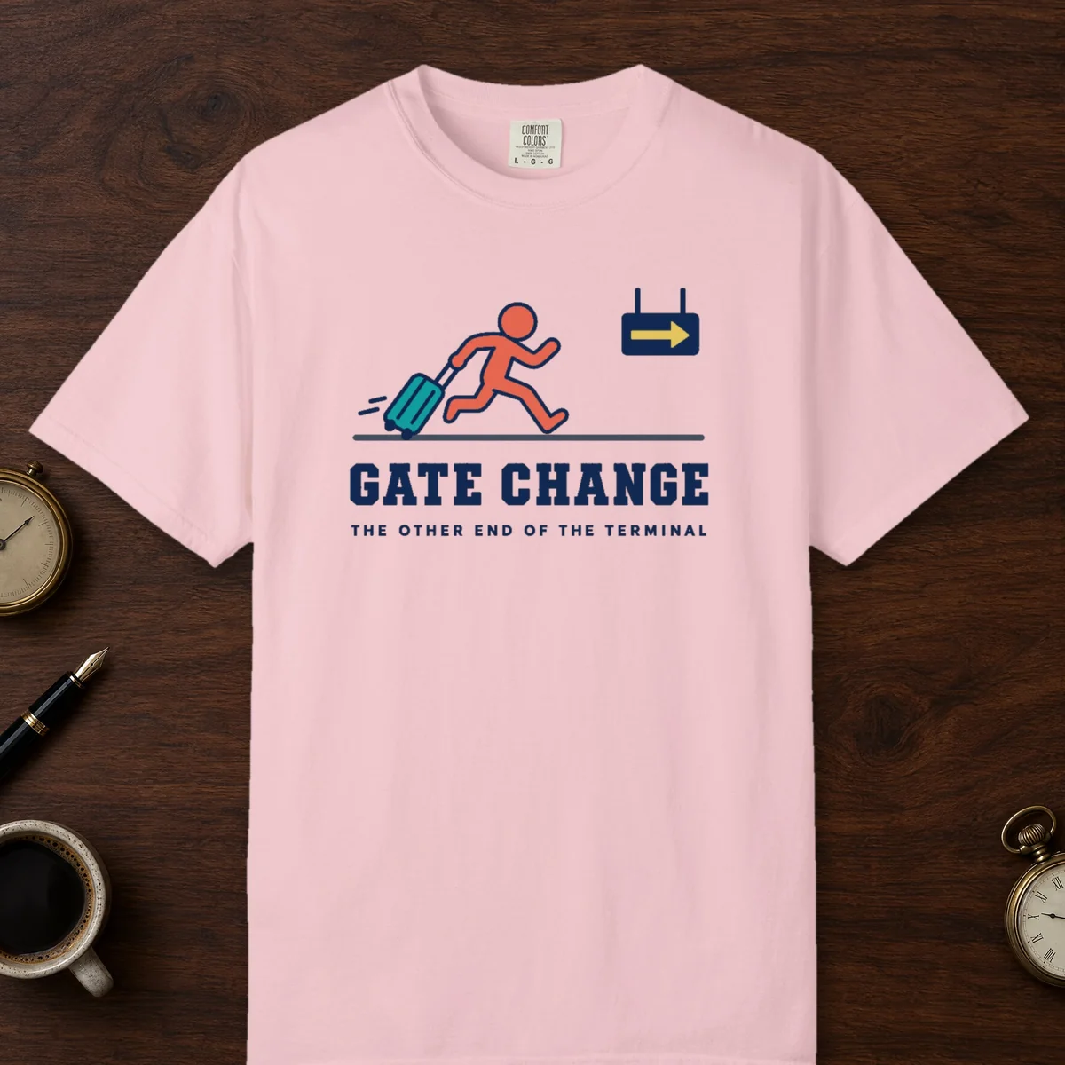 Gate Change Tee in Blossom, front view