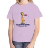 Giraffe Tower kids tee in Orchid, Comfort Colors 9018 youth tee, front view