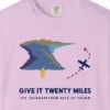 give-it-twenty-miles-tee-orchid-chest Give It Twenty Miles Tee in Orchid, close-up