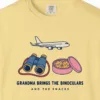 Grandma Brings the Binoculars Tee in Butter, close-up