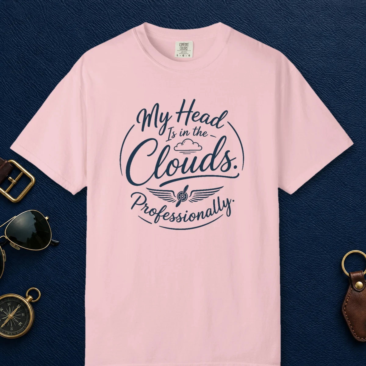 Head in the Clouds Propeller Tee in Blossom, front view