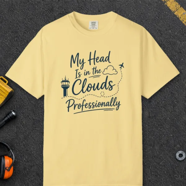 Head in the Clouds Tower Tee in Butter, front view