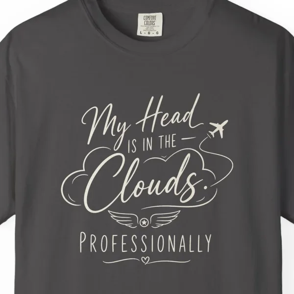head-in-the-clouds-wings-night-tee-graphite-chest Head in the Clouds Wings Night Tee in Graphite, close-up