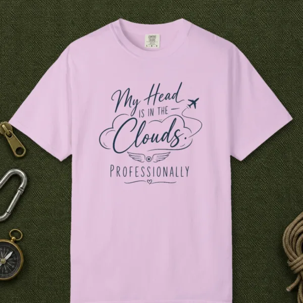 head-in-the-clouds-wings-tee-orchid-front Head in the Clouds Wings Tee in Orchid, front view
