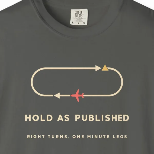Hold as Published Tee in Pepper, close-up