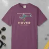 Hover Is a Verb Tee in Berry, front view