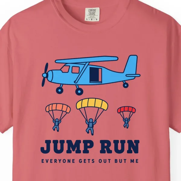Jump Run Tee in Watermelon, close-up