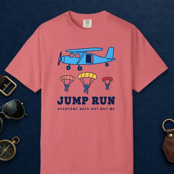 Jump Run Tee in Watermelon, front view