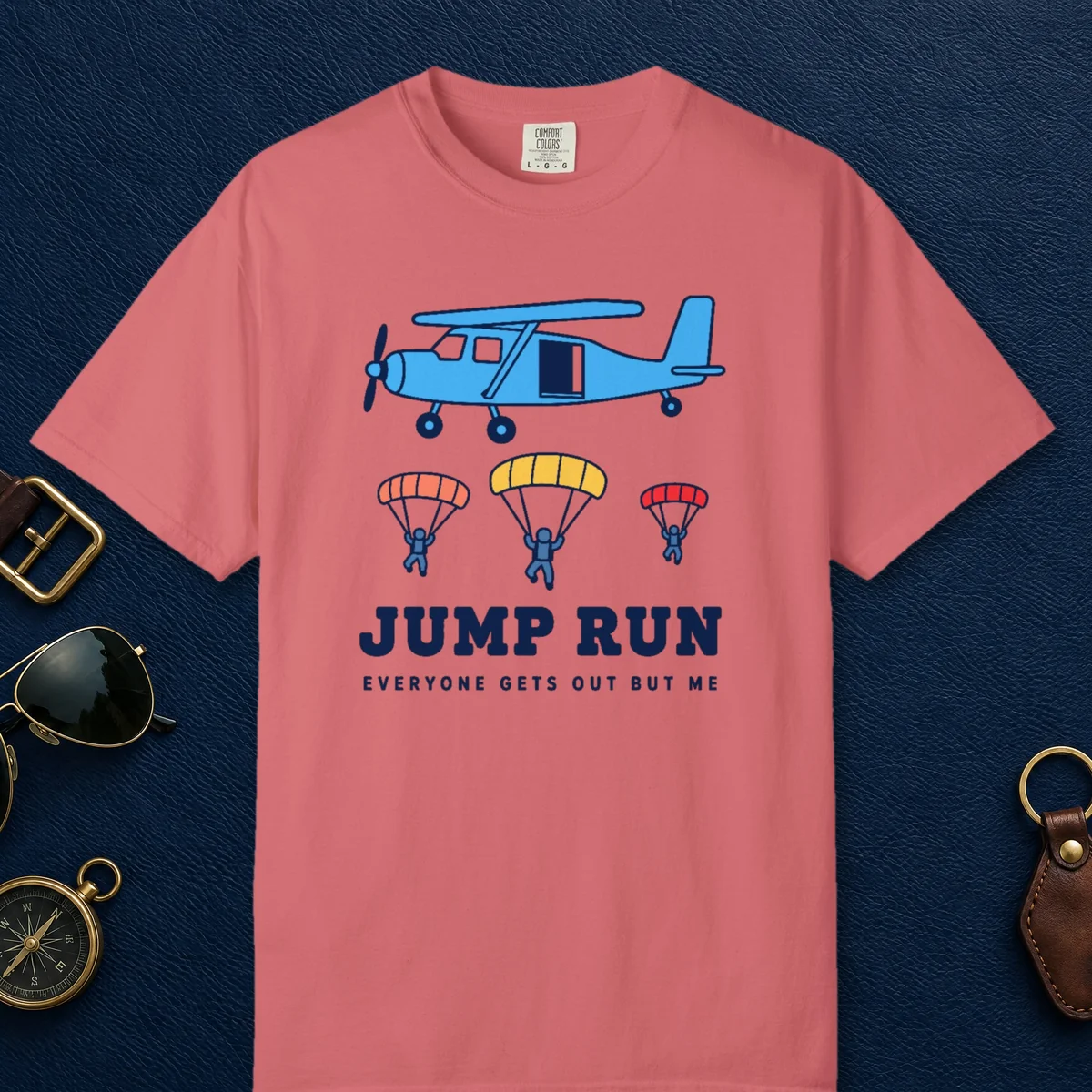 Jump Run Tee in Watermelon, front view