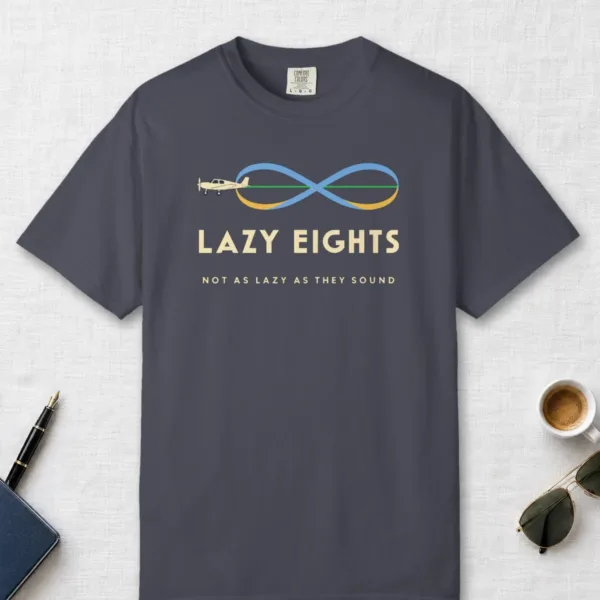 Lazy Eights Tee in Navy, front view