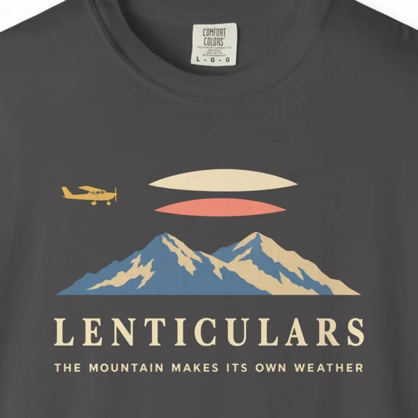 Lenticulars Tee in Graphite, close-up