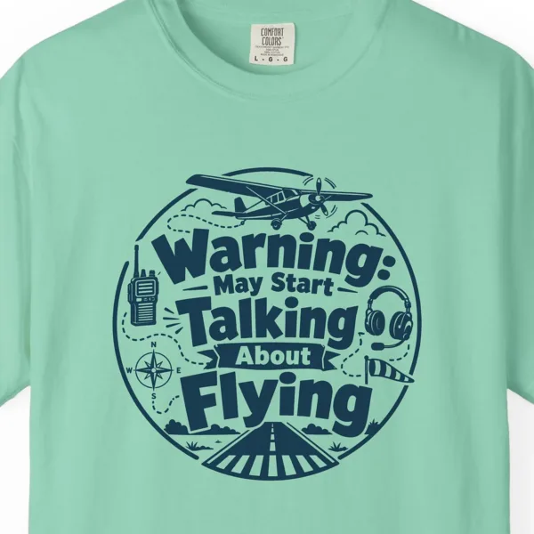 may-start-talking-about-flying-roundel-tee-island-reef-chest May Start Talking About Flying Roundel Tee in Island Reef, close-up