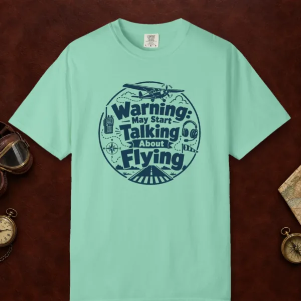 may-start-talking-about-flying-roundel-tee-island-reef-front May Start Talking About Flying Roundel Tee in Island Reef, front view