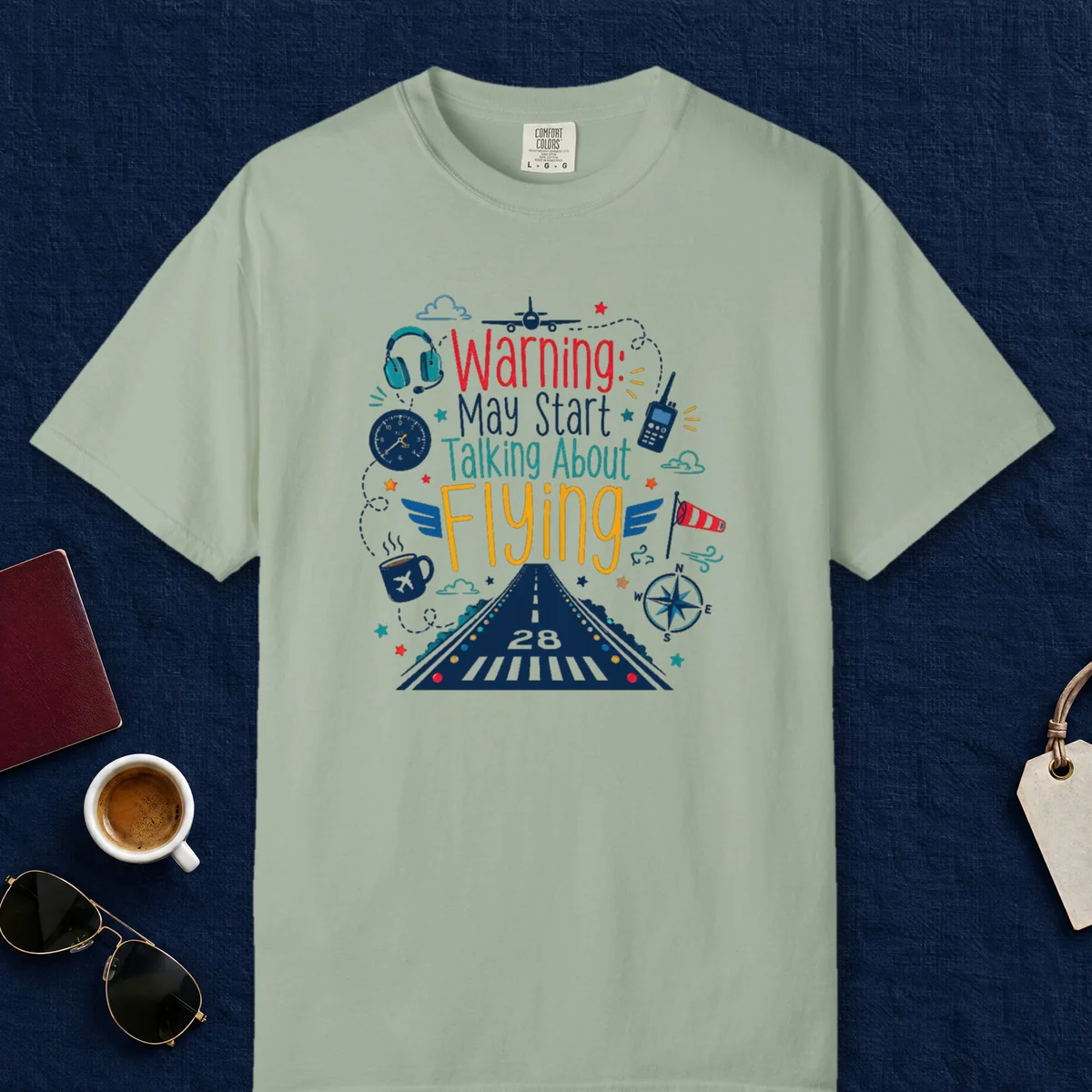 May Start Talking About Flying Runway 28 Tee in Bay, front view