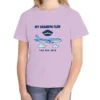 My Grandpa Flew kids tee in Orchid, Comfort Colors 9018 youth tee, front view