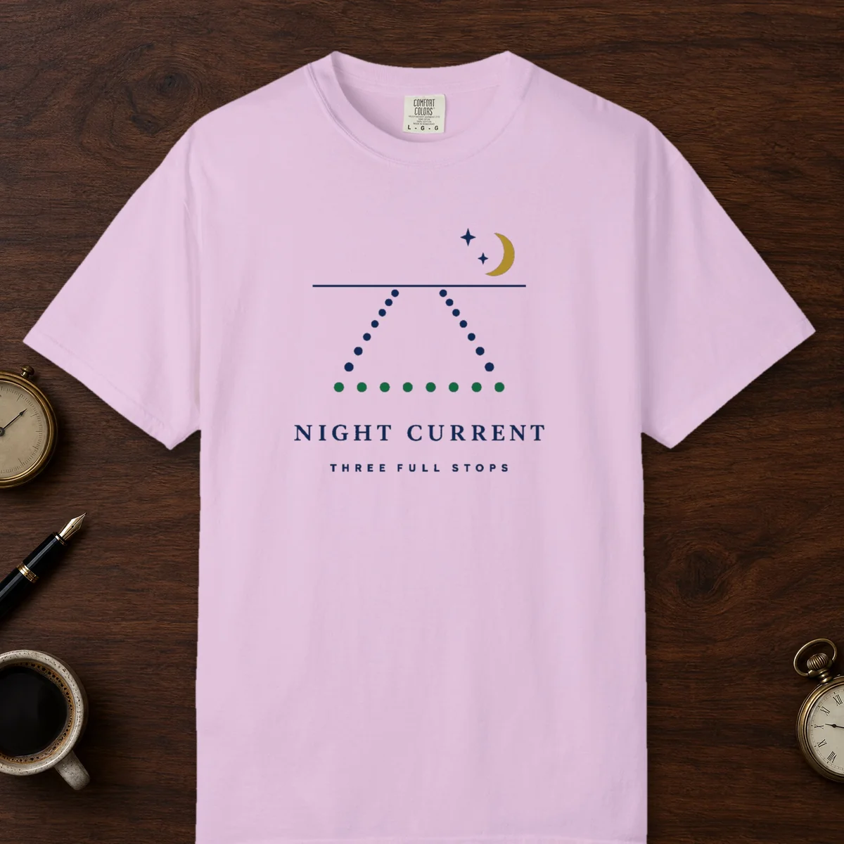 Night Current Tee in Orchid, front view