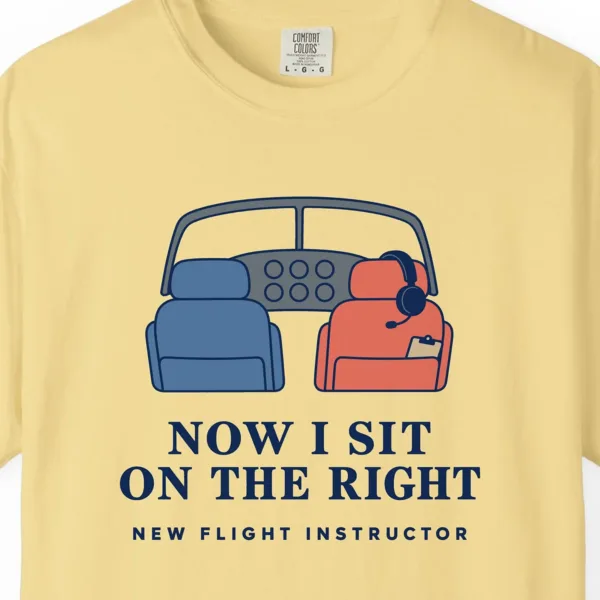 Now I Sit on the Right Tee in Butter, close-up